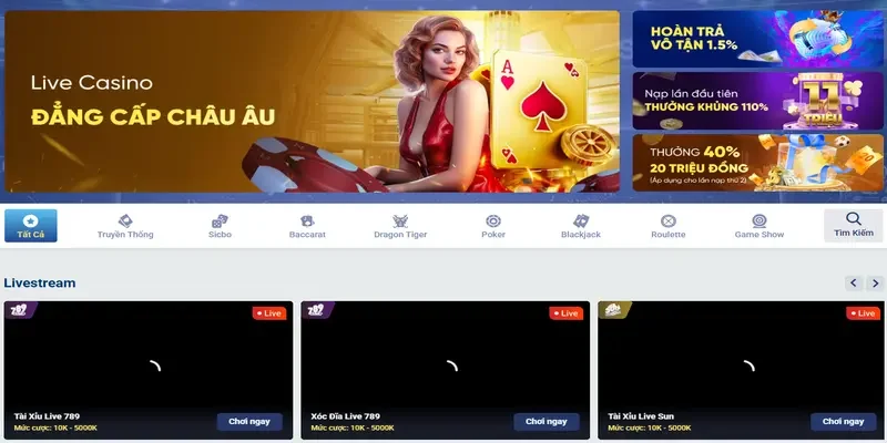 Trò chơi casino trực tuyến tại Sky88 