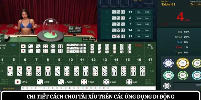 Chi tiết cách chơi tài xỉu trên các ứng dụng di động