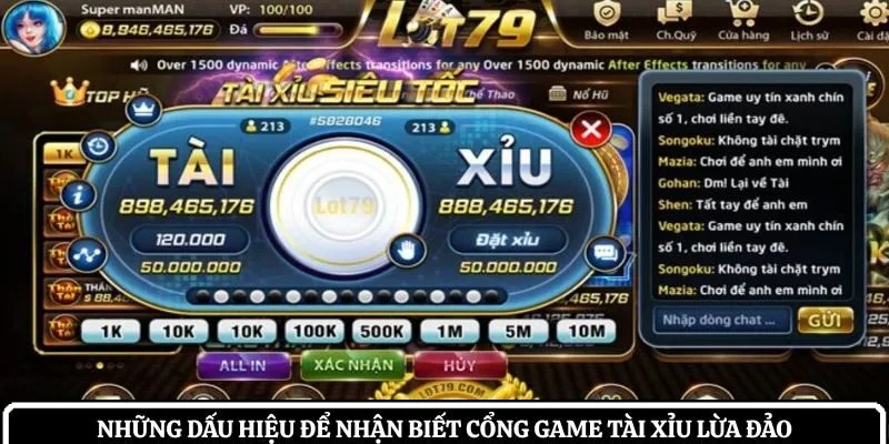 Những dấu hiệu để nhận biết cổng game tài xỉu lừa đảo