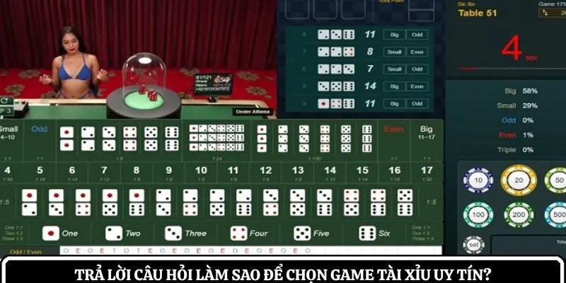 Trả lời câu hỏi làm sao để chọn game tài xỉu uy tín?