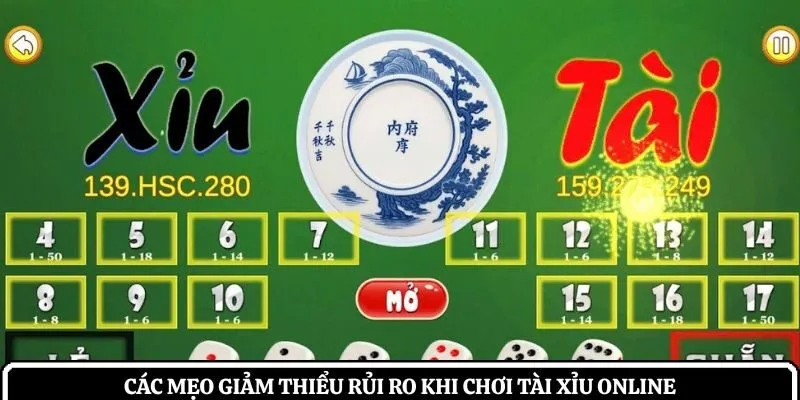 Các mẹo giảm thiểu rủi ro khi chơi tài xỉu online